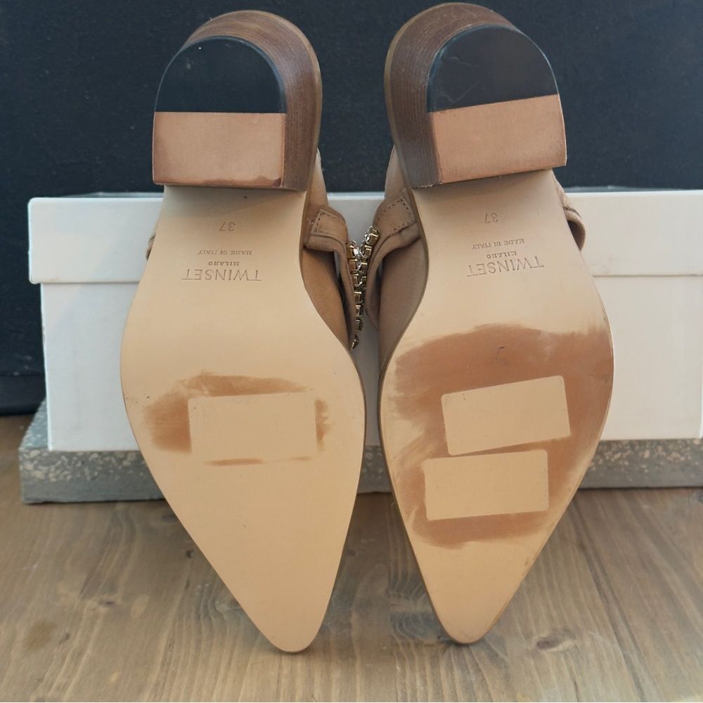 ✨ TWINSET Sabot Tan Mules – Size 7 ✨ - Picture 10 of 10